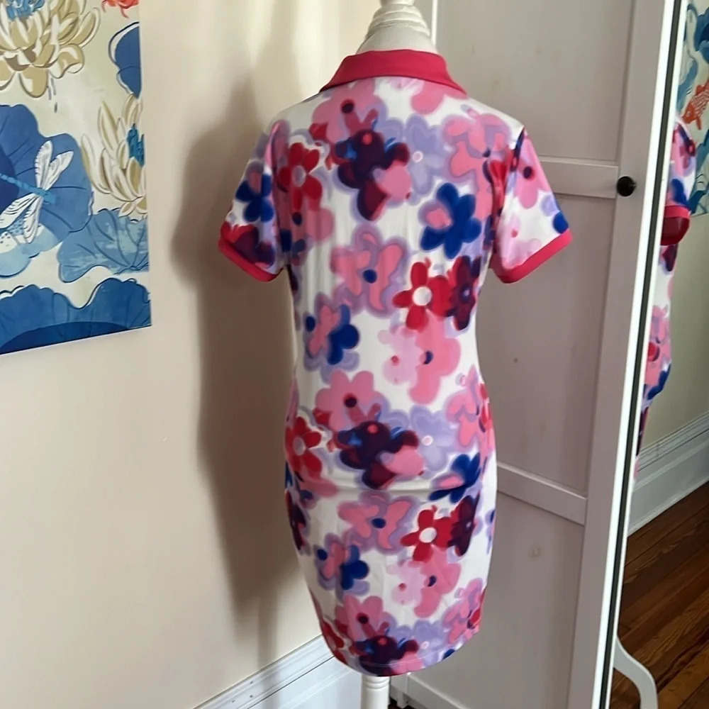 Juicy by Juicy Couture Polo Style Shirtdress in a Floral Pattern - Size L - Picture 5 of 8